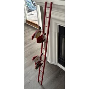 Vtg House of Lloyd Chistmas Around The World Up The Ladder Wooden Elf Santa READ